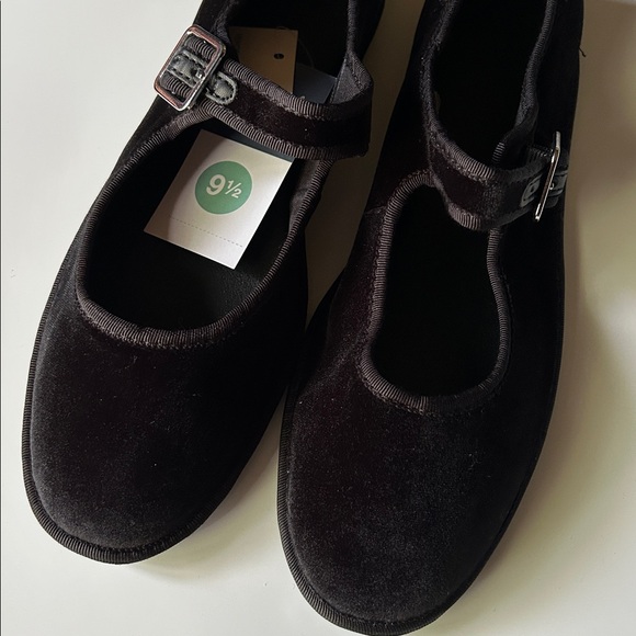 Universal Thread Halston Mary Jane Ballet Flats Black Velvet - Picture 15 of 16